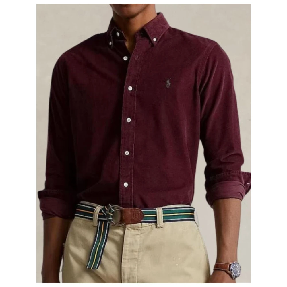 Polo Ralph Lauren Katoenen poloshirt met geborduurd logo Red Heren