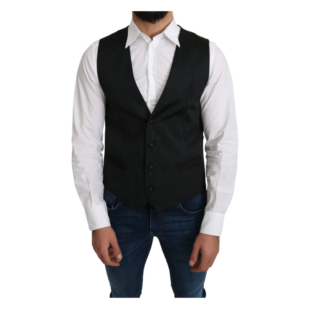 Dolce & Gabbana Mannelijk Grijs Kostuums Heren, S, Formeel Gilet