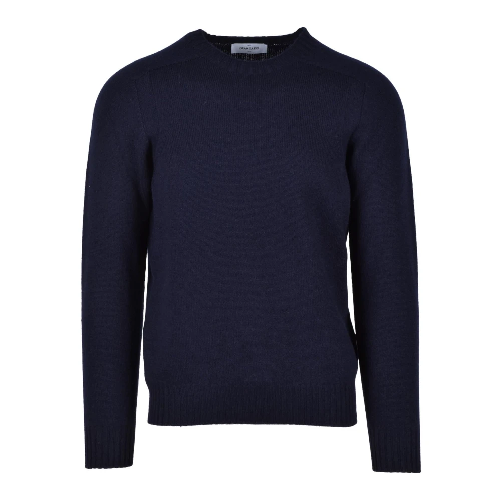 Gran Sasso Zuivere wollen trui Blue Heren