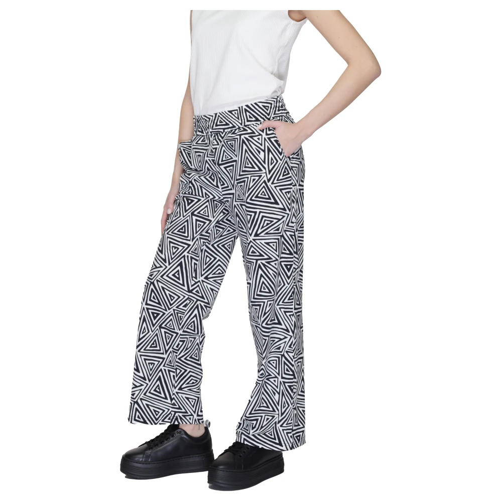 Street One Wijde Pijp Broek Lente Zomer Collectie Black Dames