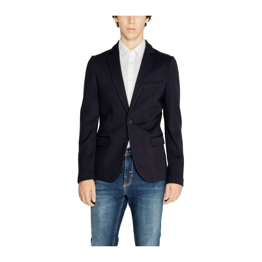 Antony Morato Blauw Viscose Maatpak Heren Herfst Winter Blue Heren