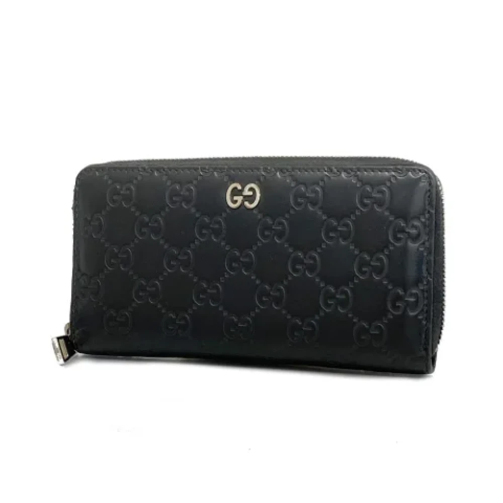 Gucci Vintage Pre-owned Leather wallets Black Dames