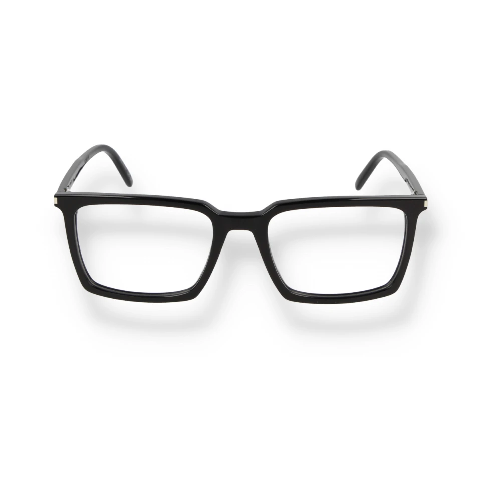 Saint Laurent Gerecyclede Acetaat Rechthoekige Vierkante Brillen Black Unisex