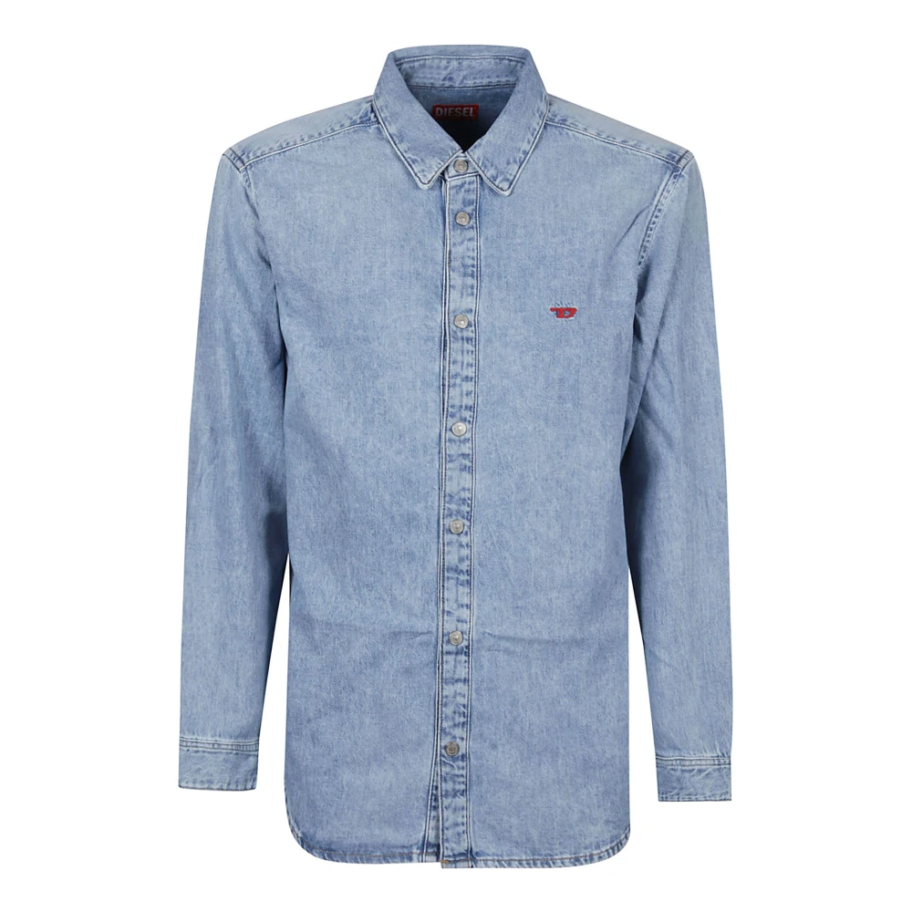 Diesel Eenvoudig Shirt Blue Heren