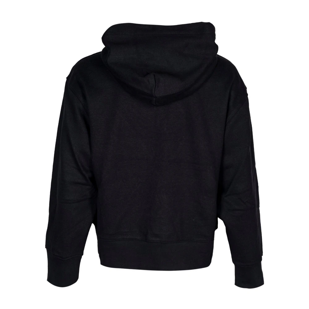 Laneus Heren hoodie. Katoenmix. Geborduurd logo. Black Heren