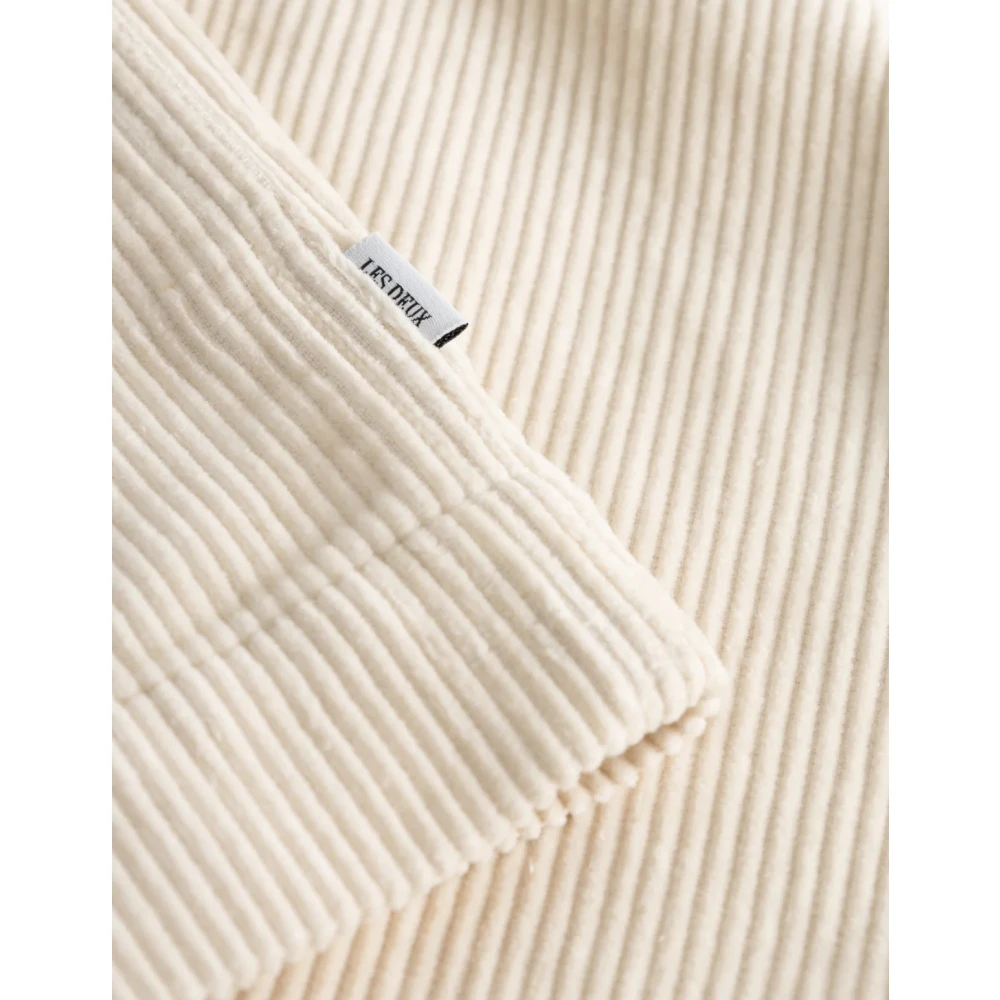 Les Deux Corduroy Overshirt Klassieke Kraag Borstzak Beige Heren