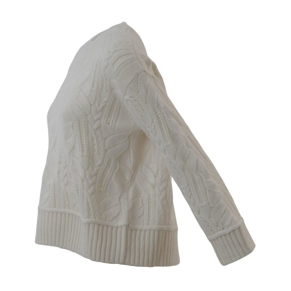High Wolmix Ronde Hals Trui Beige Dames