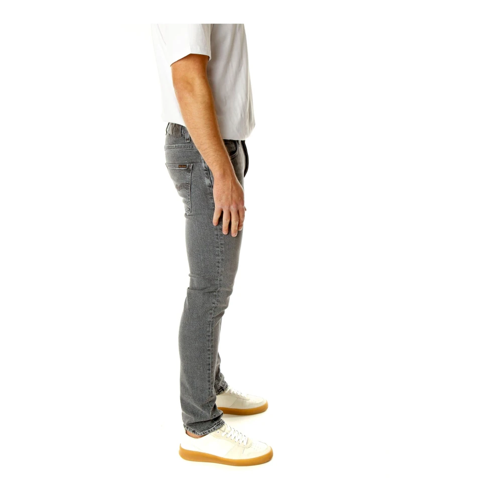 Nudie Jeans Slim Straight Fit Denim Jeans Gray Heren