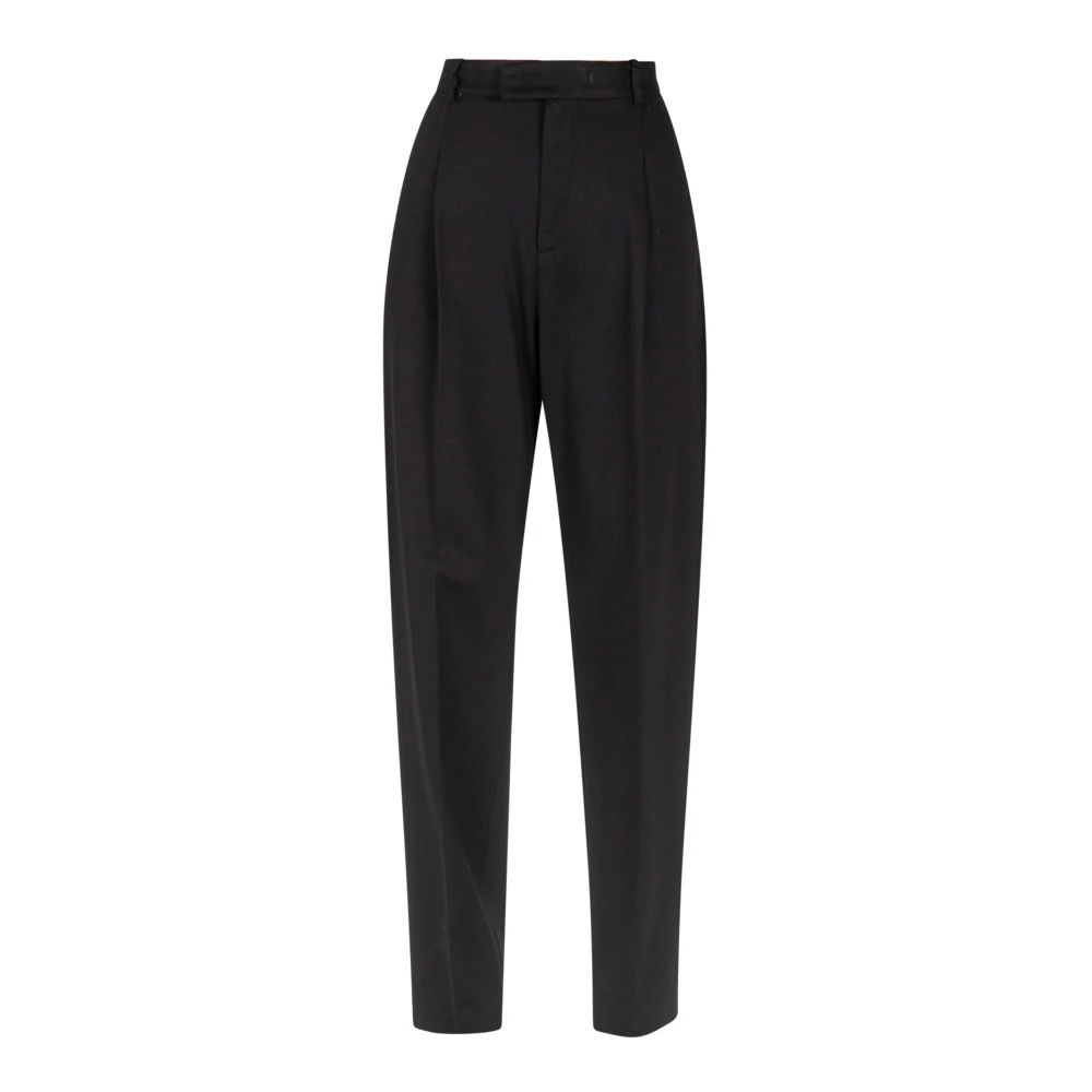Liviana Conti Casual Blauwe Denim Broek Black Dames