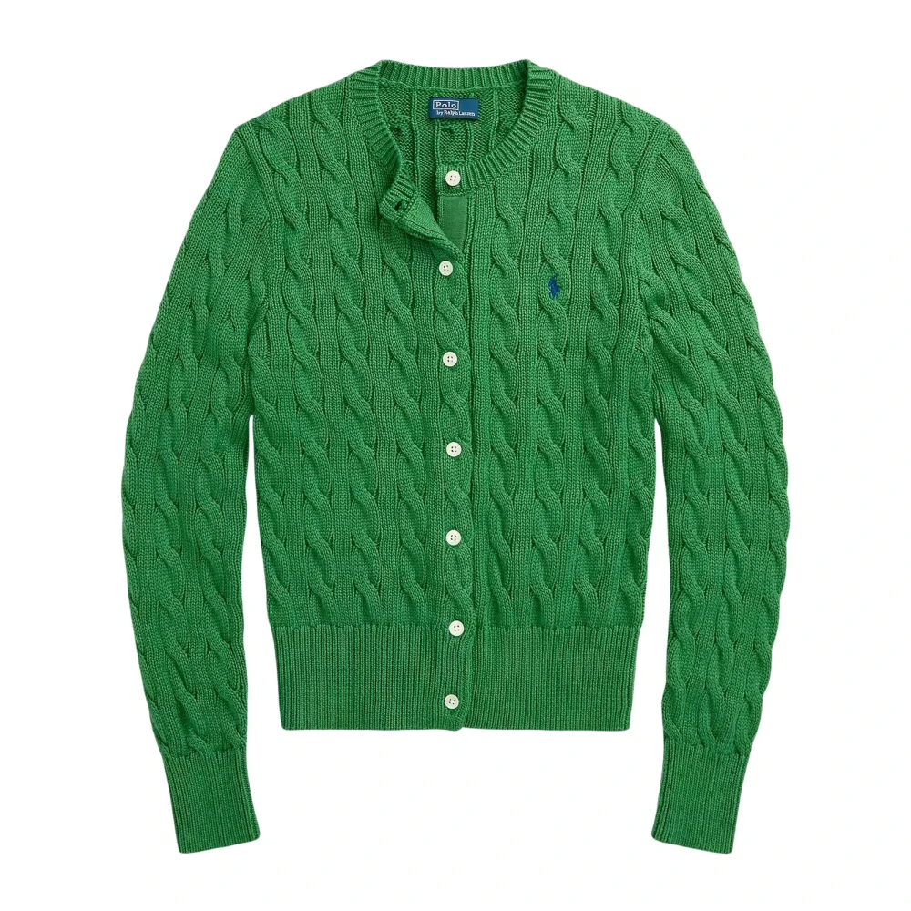 Ralph Lauren Katoenen Cardigan met Logo Green Dames