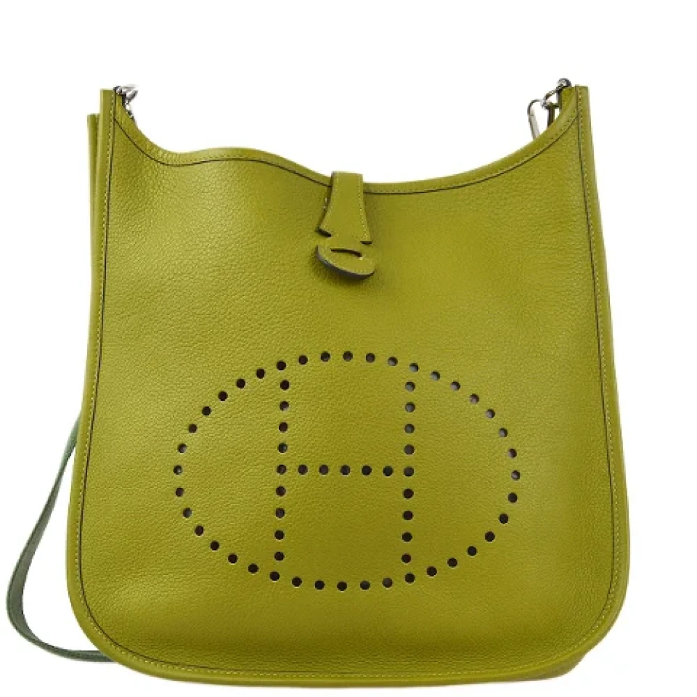 Hermès Vintage Pre-owned Fabric shoulder-bags Green Dames