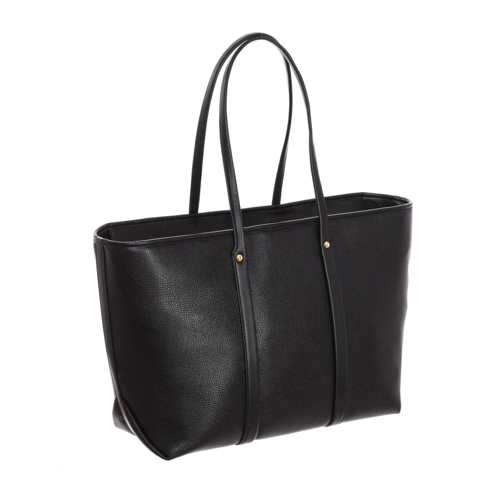 Michael Kors Gestructureerde Leren Shopper Tas Black Dames