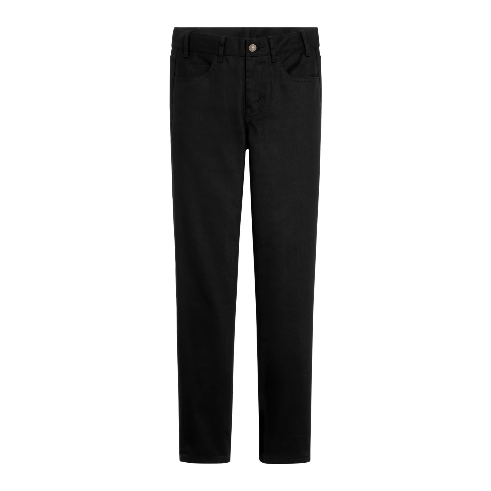 Celine Svarta Skinny Fit Jeans med Låg Midja Black, Dam