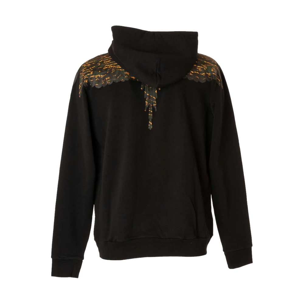 Marcelo Burlon Militair Groene Hoodie met Geribbelde Afwerking Black Heren