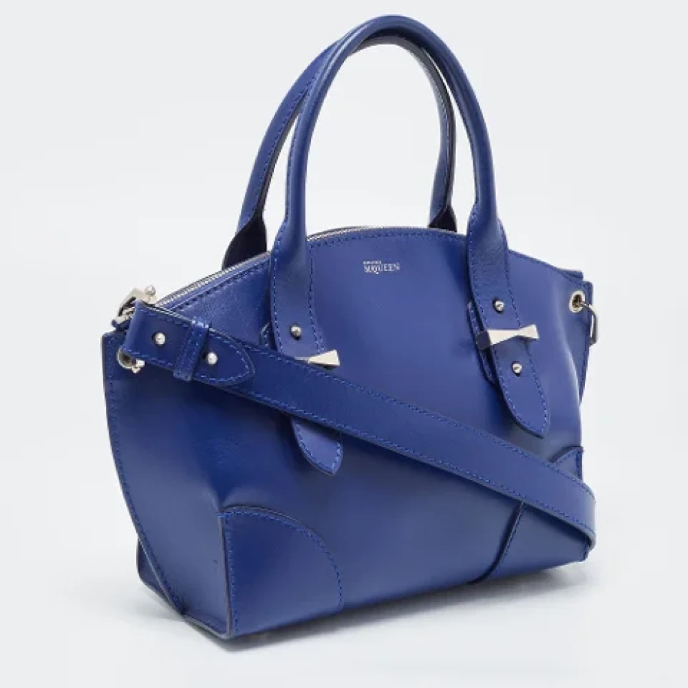 Alexander McQueen Pre-owned Leather handbags Blue Dames