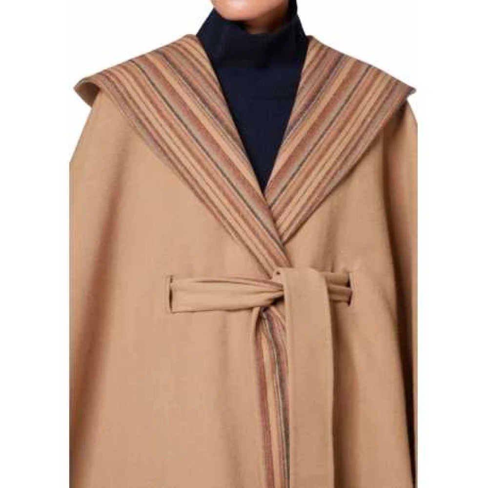 Paul Smith Omkeerbare Kamelenwollen Cape Brown Dames