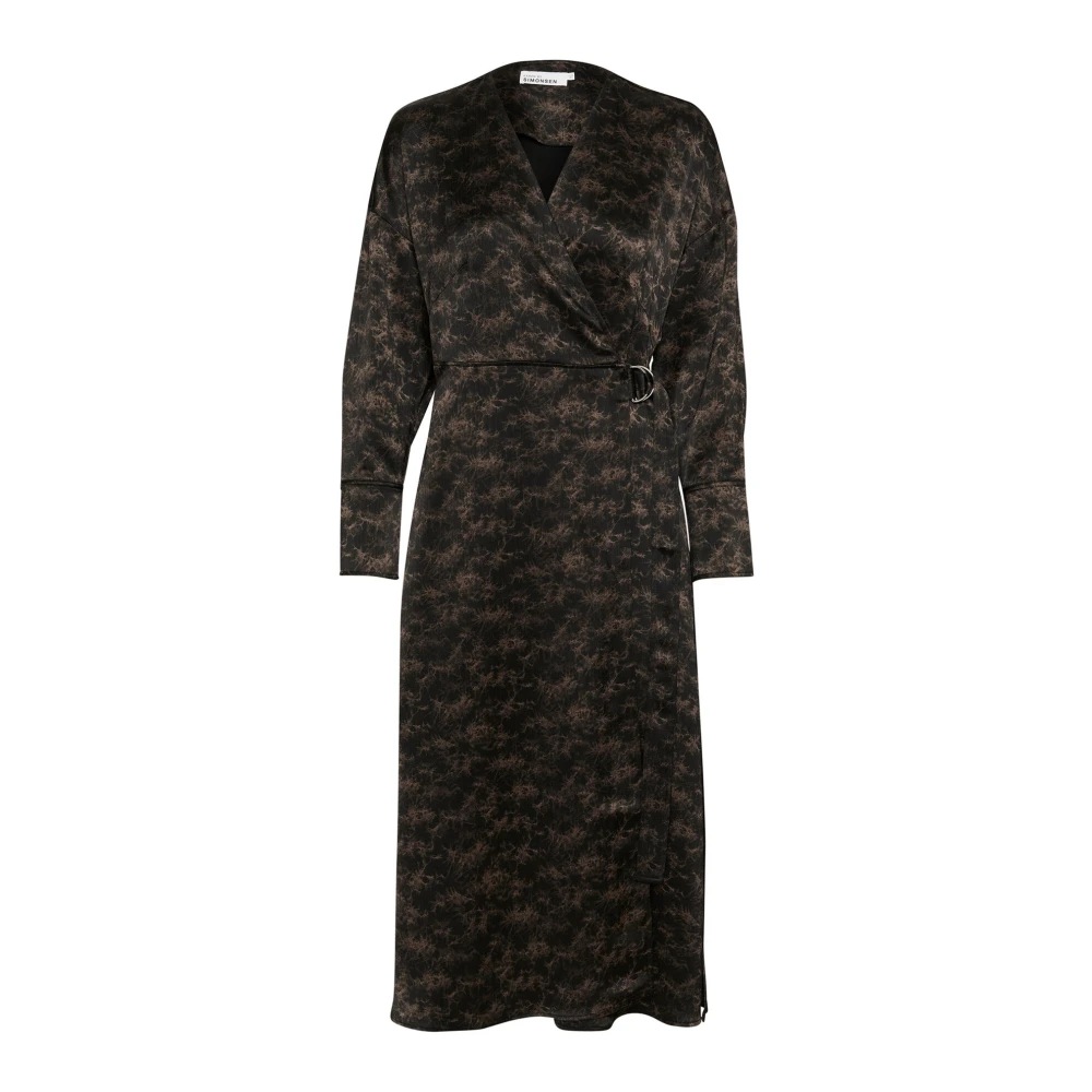 Karen by Simonsen Elegante Meteoriet Jurk met splitten Brown Dames