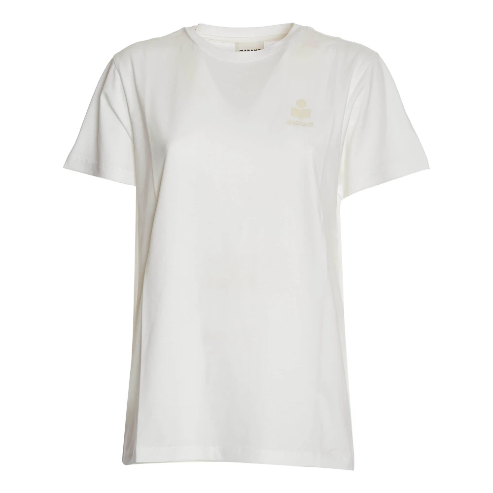 Isabel Marant Étoile Witte Katoenen T-shirt met Logo White Dames