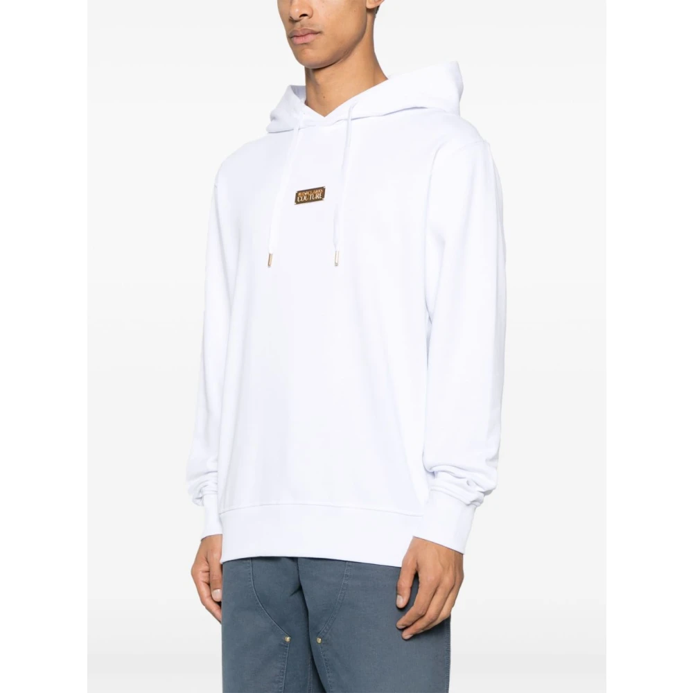 Versace Jeans Couture Witte en Gouden Sweatshirt White Heren