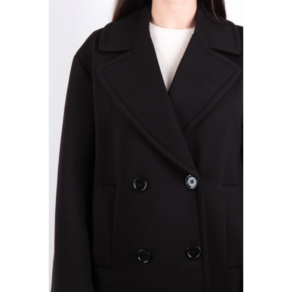 Max Mara Zwarte Jas Gradi Black Dames