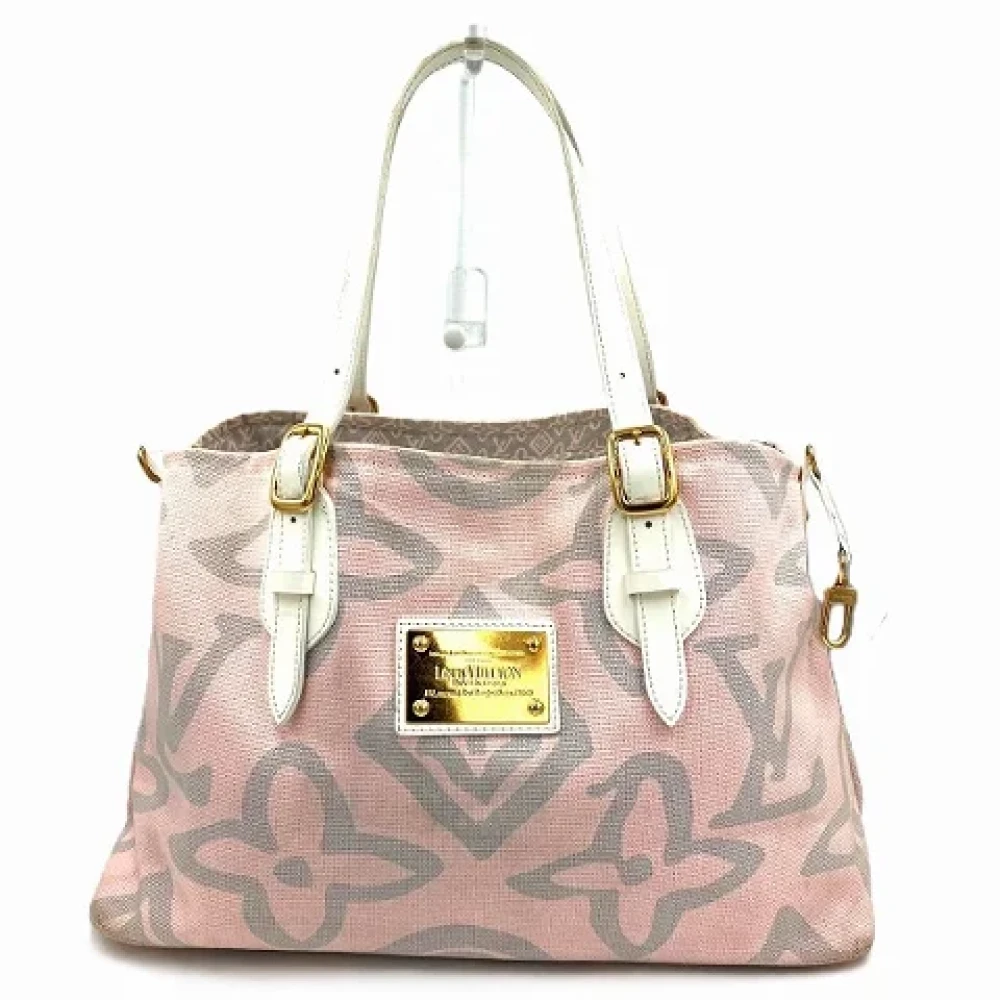 Louis Vuitton Vintage Pre-owned Canvas handbags Pink Dames
