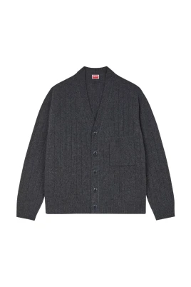 Grå Ull Cardigan
