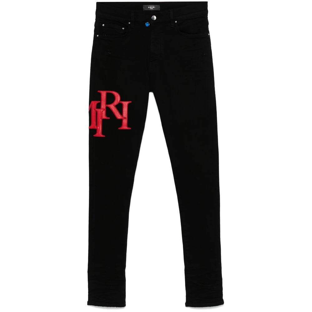 Amiri Zwarte Klassieke Knoopsluiting Jeans Black Heren