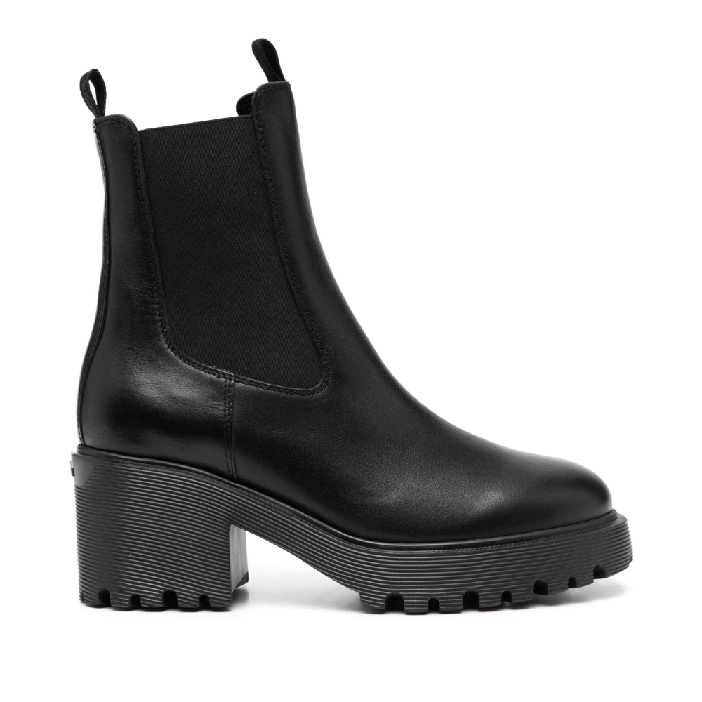 Hogan Women's Black Ankle Chelsea Boots - Heeled Boots - 4 Uk - Shoes