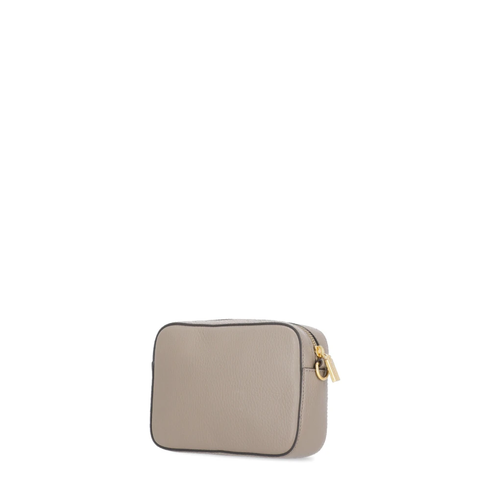 Coccinelle Beige Leren Schoudertas met Klep Beige Dames