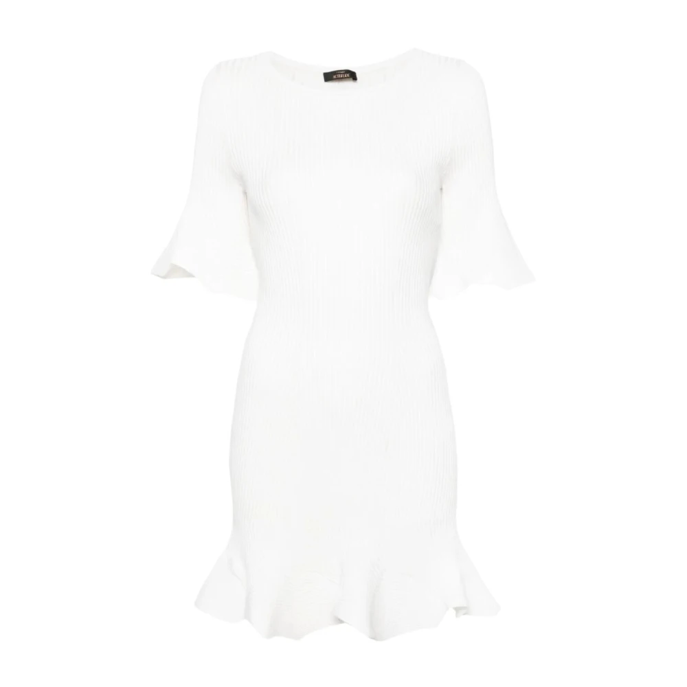 Twinset Gebreide korte jurk White Dames