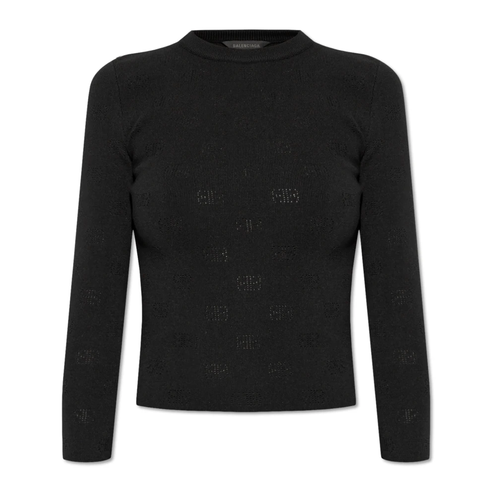 Balenciaga Wol Top Black Dames