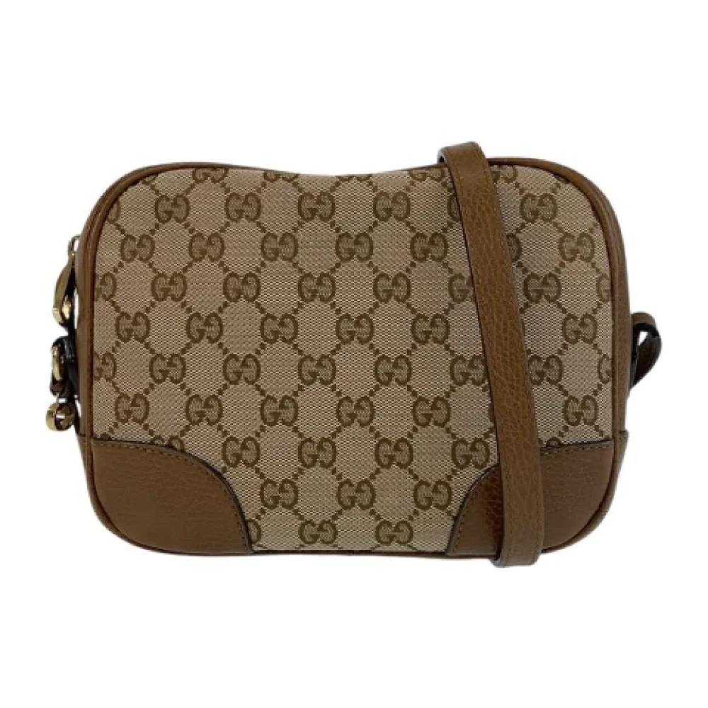 Gucci Vintage Pre-owned Canvas crossbody-bags Brown Dames