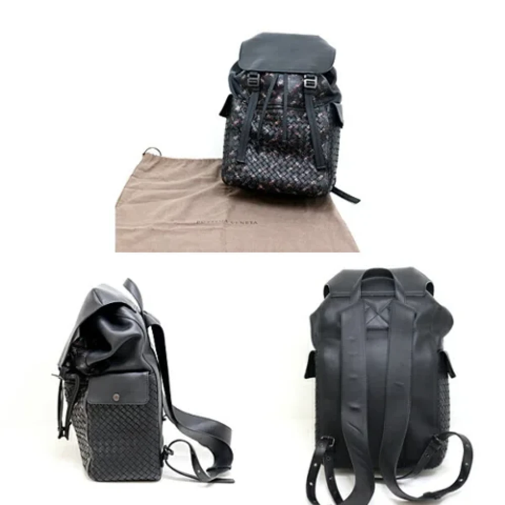 Bottega Veneta Vintage Pre-owned Leather backpacks Black Dames