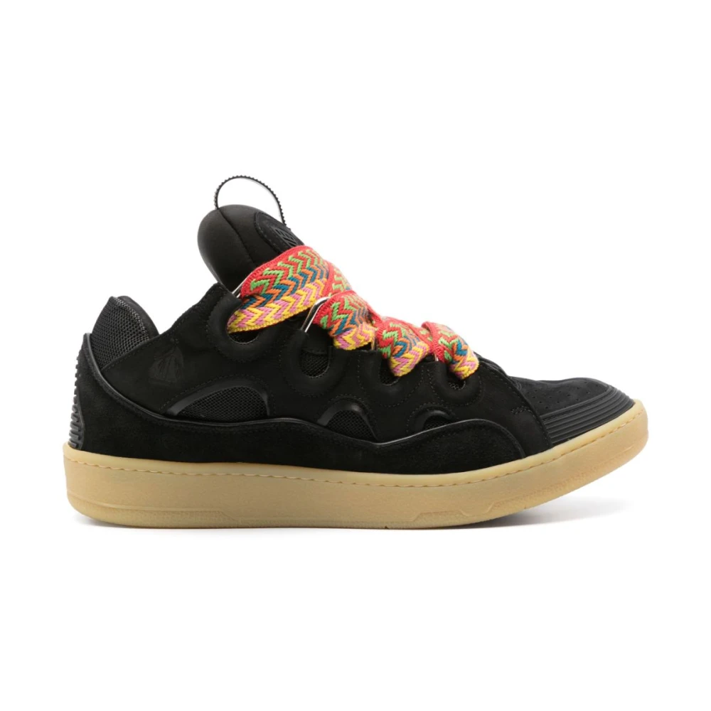 Lanvin Sneakers met veters en rubberen zool Dames Schoenen Zwart