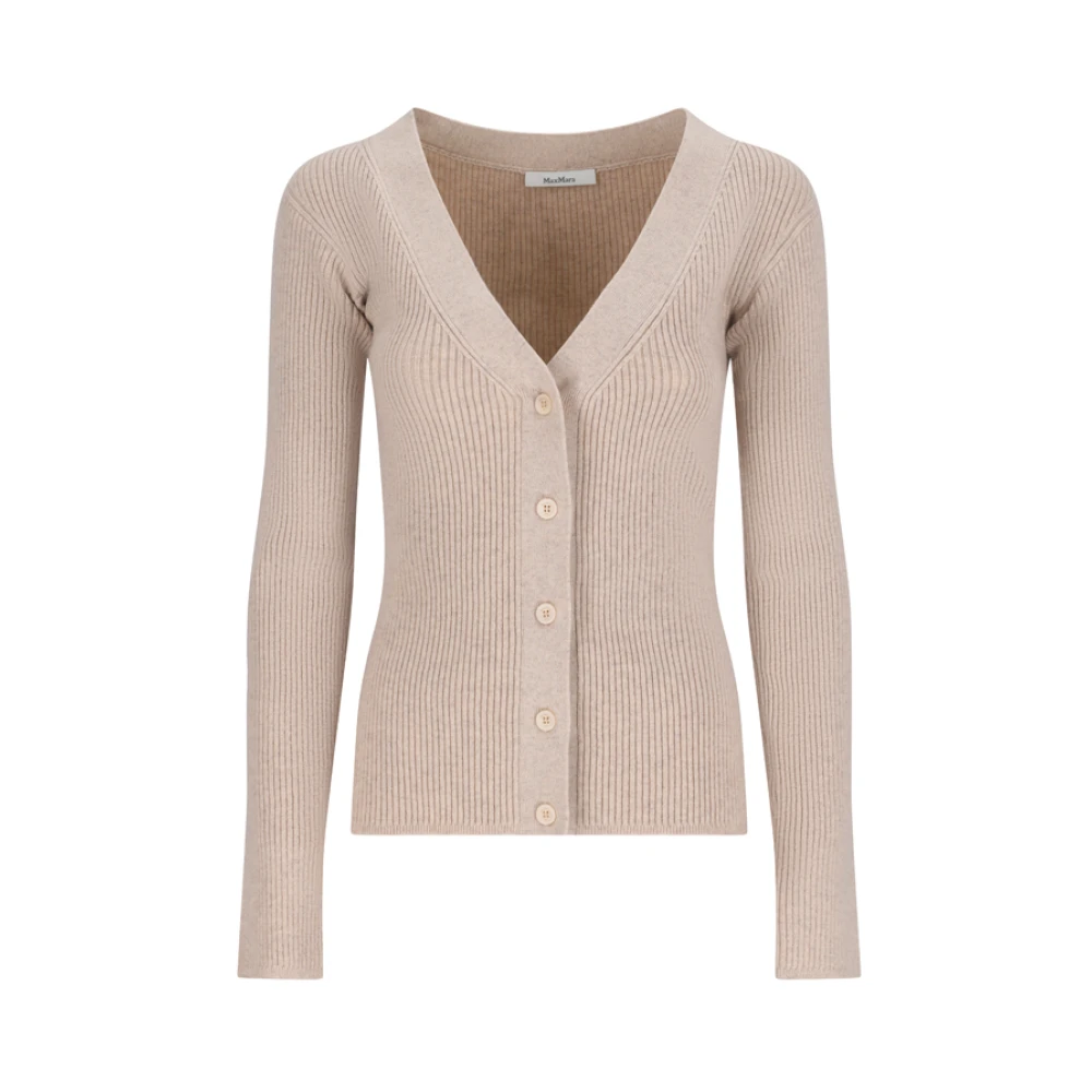 Max Mara Beige Mxmgioiosa Cardigan - Female - Cardigans - M - Knitwear
