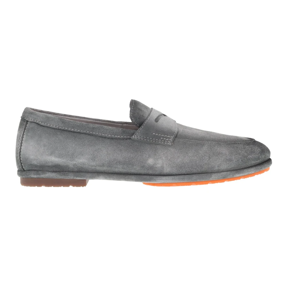 Santoni Men's Green Loafers, 7 Uk, Carlo Driver