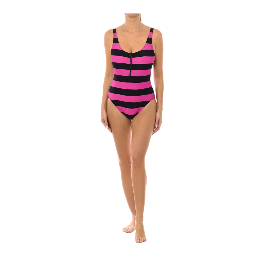 Michael Kors Front Zip One-Piece Swimsuit Multicolor Dames