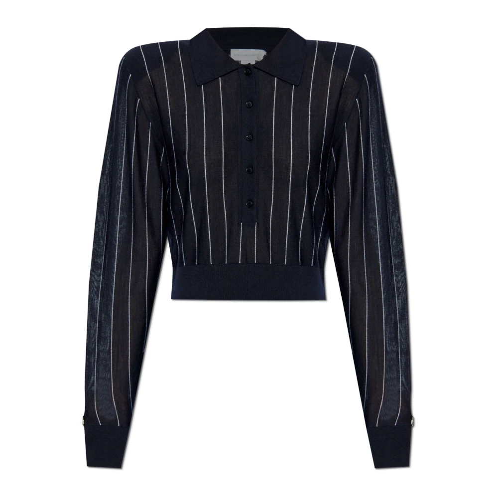 Stella Mccartney Lange mouw polo Blue Dames