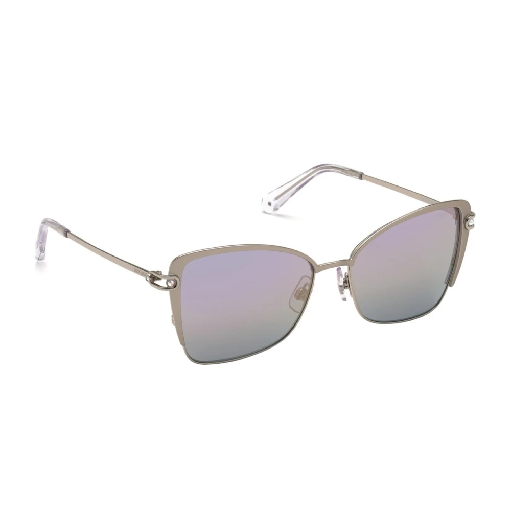 Swarovski Gray Sunglasses, Female, One Size, Rectangular Metal Frame Sunglasses