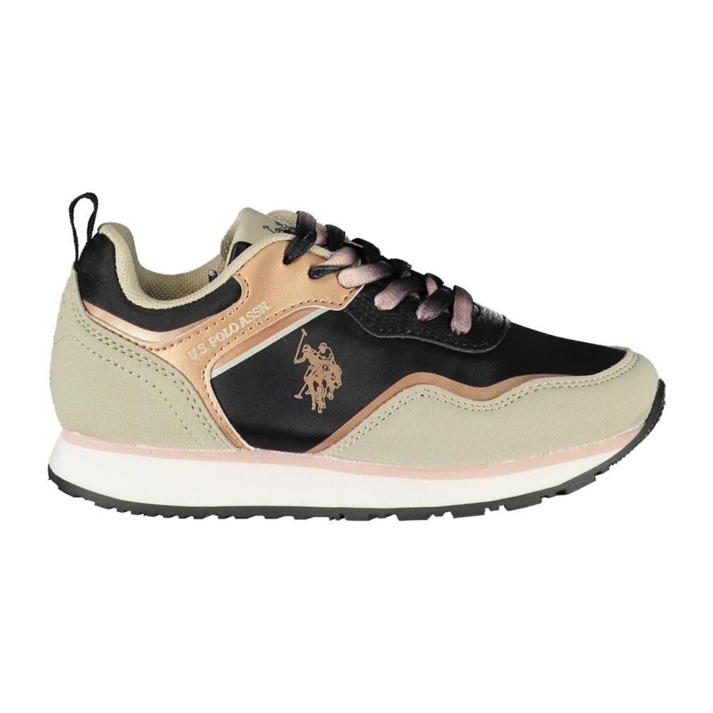 U.s. Polo Assn. Unisex Kids Multicolor Kids Sneakers, 30 Eu, Sporty Kids Trainers Black Contrast Details