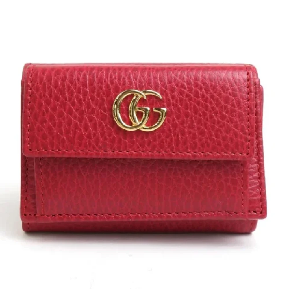 Gucci Vintage Pre-owned Leather wallets Red Dames