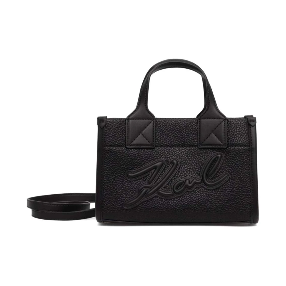Karl Lagerfeld Tote Skuare S Grainy Zwart Logo Black Dames