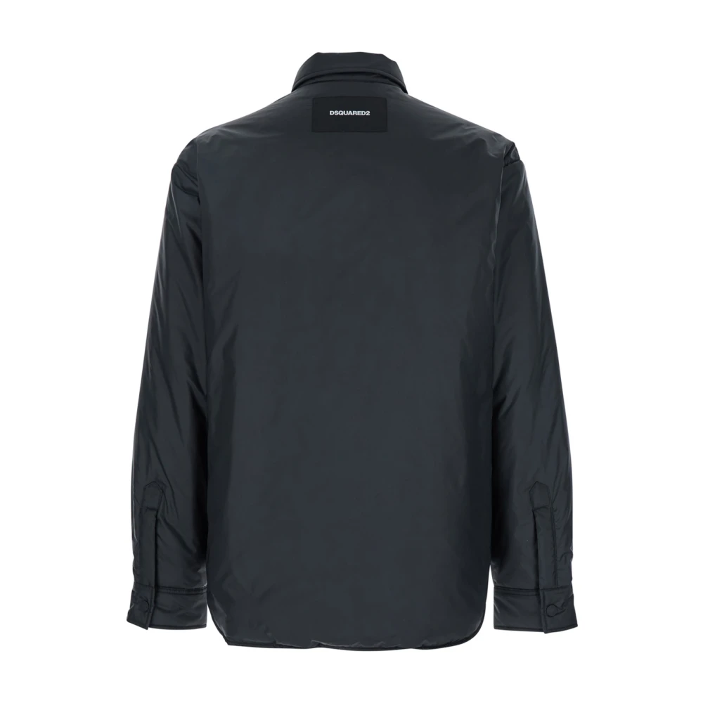 Dsquared2 Zwarte donsjas met logo Black Heren