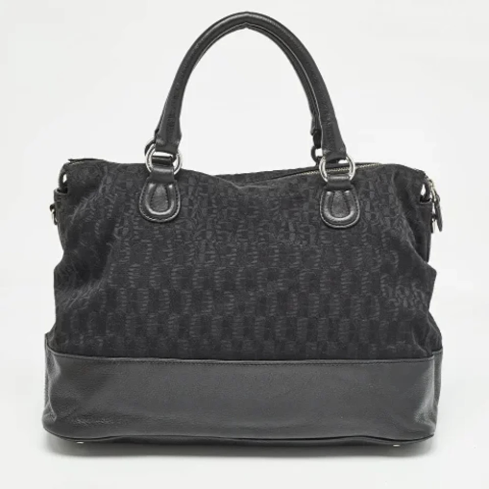 Dior Vintage Pre-owned Canvas totes Black Dames
