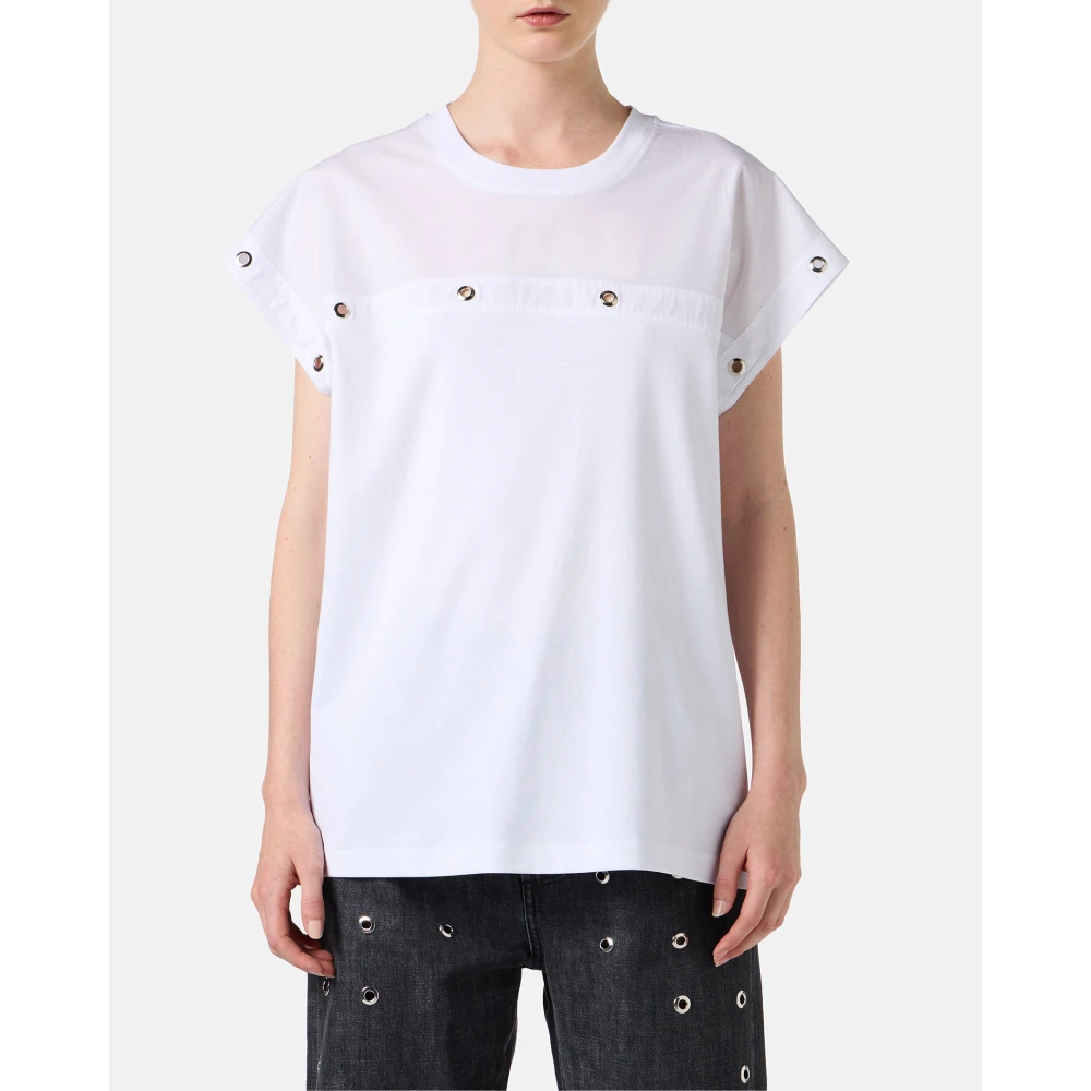 Iceberg Wit T-shirt van GOTS-gecertificeerde interlockstof White Dames