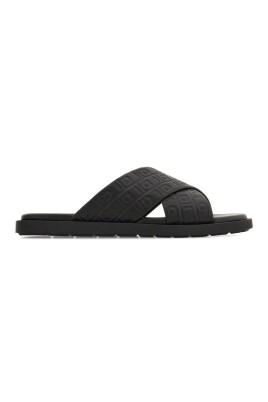 black-leather-monogram-slip-on-sandals