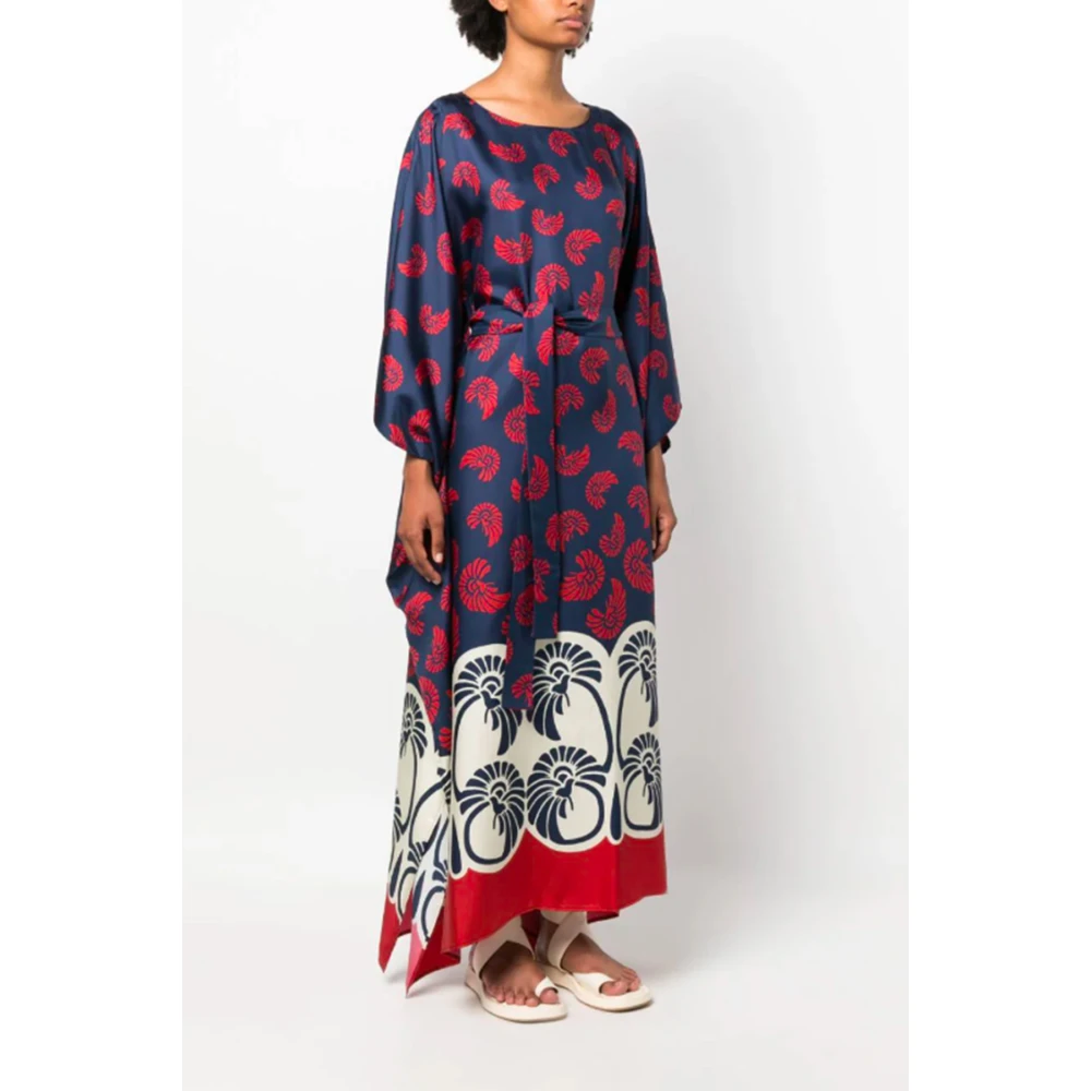 La DoubleJ Zijden jurk met all-over print Multicolor Dames
