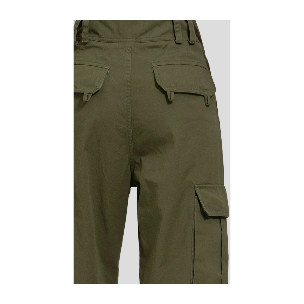 Saint Laurent Cargo Katoenen Broek Green Dames