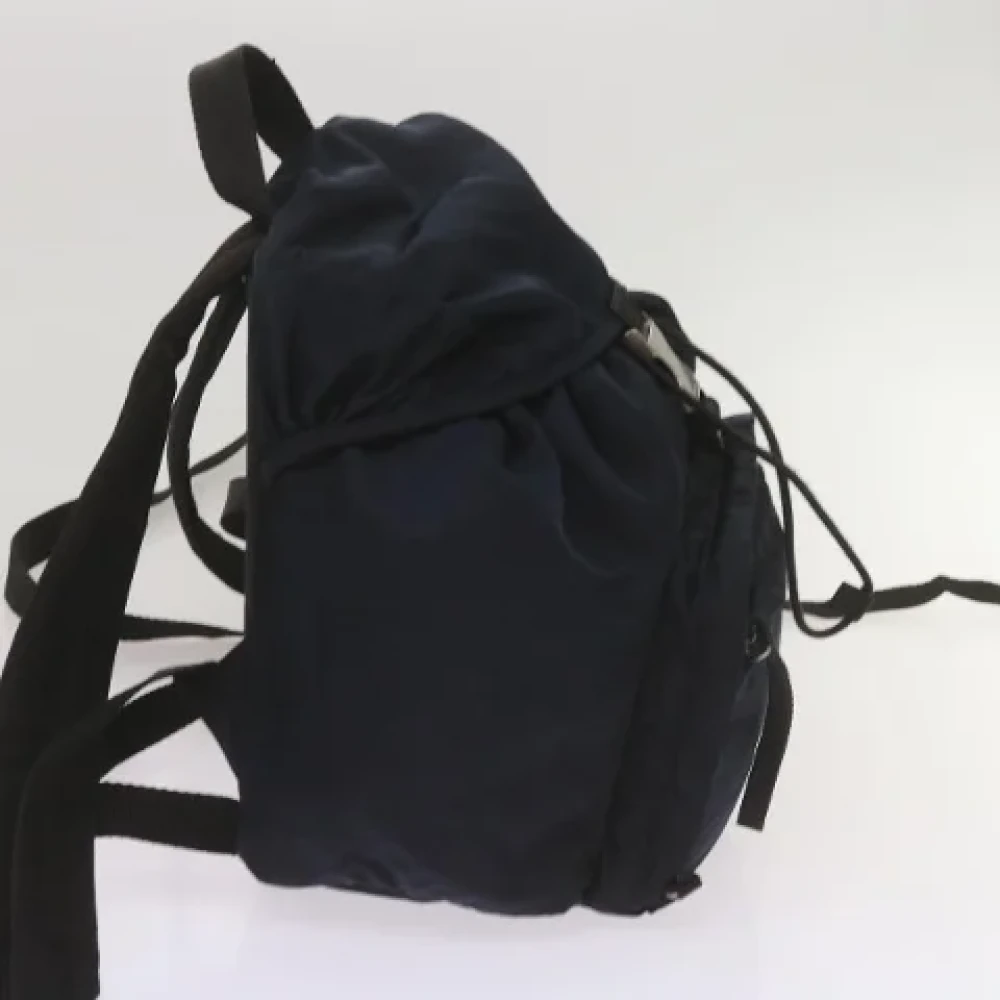 Prada Vintage Pre-owned Nylon backpacks Blue Dames
