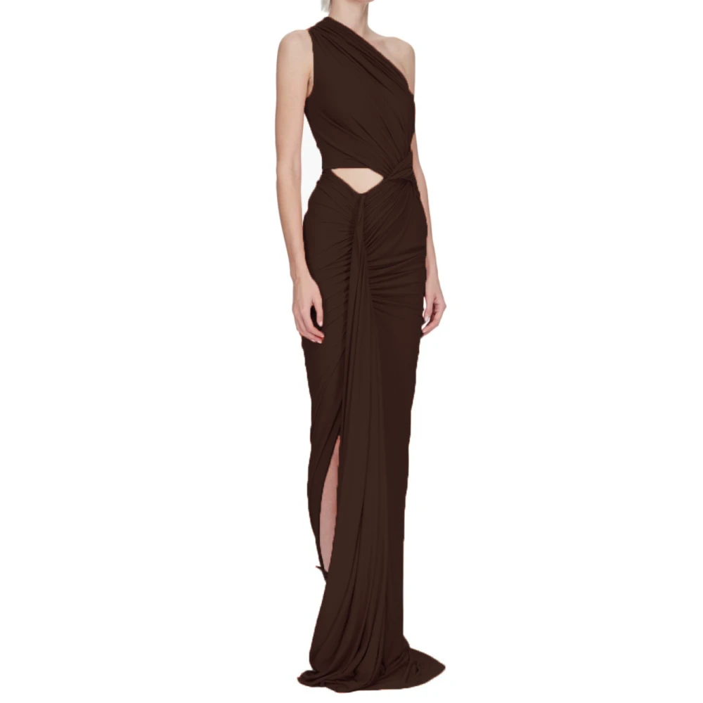 Rick Owens Elegante Zwarte Gebreide Jurk Black Dames